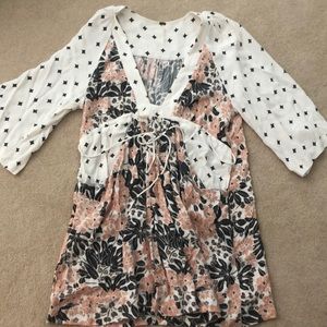 Free People Long Sleeve Floral Dress Size Small